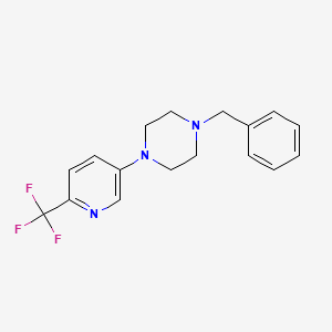 molecular formula C17H18F3N3 B1401962 1-Benzyl-4-(6-(trifluoromethyl)-pyridin-3-yl)piperazine CAS No. 1779122-84-7