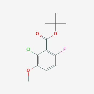 molecular formula C12H14ClFO3 B14019649 Tert-butyl 2-chloro-6-fluoro-3-methoxybenzoate 