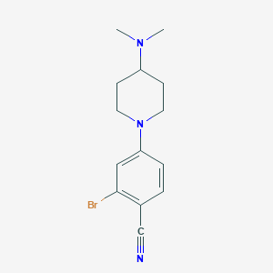 molecular formula C14H18BrN3 B1401965 2-Bromo-4-[4-(dimethylamino)piperidin-1-YL]benzonitrile CAS No. 1779125-01-7