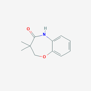 molecular formula C11H13NO2 B1401968 3,3-dimethyl-2,3-dihydro-1,5-benzoxazepin-4(5H)-one CAS No. 1267772-70-2