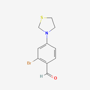 molecular formula C10H10BrNOS B1401969 2-Bromo-4-(thiazolidin-3-yl)benzaldehyde CAS No. 1707365-28-3
