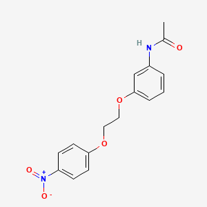molecular formula C16H16N2O5 B14019700 N-{3-[2-(4-Nitrophenoxy)ethoxy]phenyl}ethanimidic acid CAS No. 19157-65-4