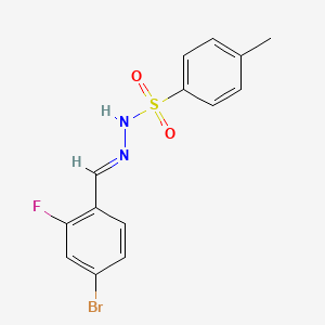 molecular formula C14H12BrFN2O2S B14019718 N'-(4-Bromo-2-fluorobenzylidene)-4-methylbenzenesulfonohydrazide 