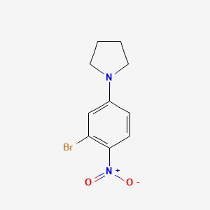 molecular formula C10H11BrN2O2 B1401973 2-Bromo-4-(pyrrolidin-1-yl)nitrobenzene CAS No. 1774896-60-4