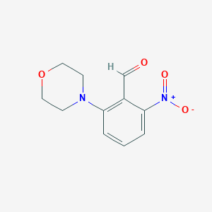 molecular formula C11H12N2O4 B1401977 2-Morpholino-6-nitrobenzaldehyde CAS No. 1774900-22-9