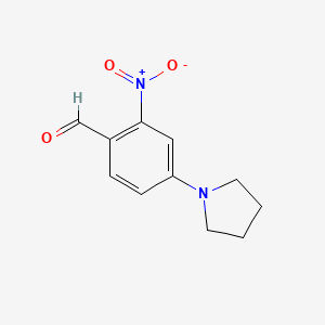 molecular formula C11H12N2O3 B1401978 2-Nitro-4-(pyrrolidin-1-yl)benzaldehyde CAS No. 1707378-00-4