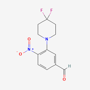 3-(4,4-Difluoropiperidin-1-yl)-4-nitrobenzaldehyde