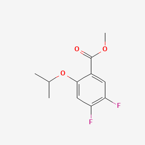 molecular formula C11H12F2O3 B14019791 Methyl 4,5-difluoro-2-isopropoxybenzoate 