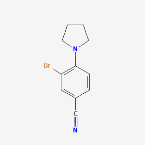 molecular formula C11H11BrN2 B1401984 3-Bromo-4-(pyrrolidin-1-yl)benzonitrile CAS No. 1260837-23-7