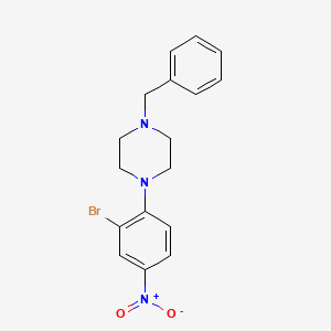 molecular formula C17H18BrN3O2 B1401989 4-(4-Benzylpiperazin-1-yl)-3-bromonitrobenzene CAS No. 1260656-93-6
