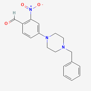 molecular formula C18H19N3O3 B1401990 4-(4-Benzylpiperazin-1-yl)-2-nitrobenzaldehyde CAS No. 1707580-96-8