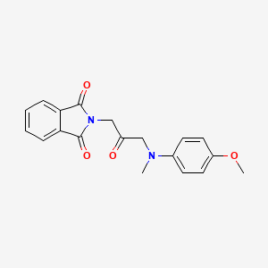 molecular formula C19H18N2O4 B14019917 2-[3-(4-methoxy-N-methylanilino)-2-oxopropyl]isoindole-1,3-dione CAS No. 88695-48-1
