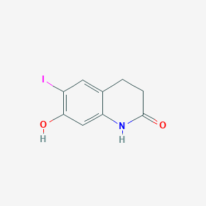 molecular formula C9H8INO2 B1401993 7-Hydroxy-6-iodo-1,2,3,4-tetrahydroquinolin-2-one CAS No. 1426904-69-9