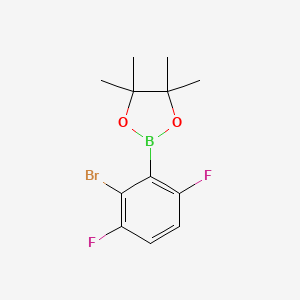 molecular formula C12H14BBrF2O2 B14019933 2-(2-Bromo-3,6-difluorophenyl)-4,4,5,5-tetramethyl-1,3,2-dioxaborolane 