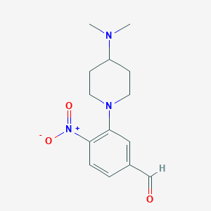 3-(4-(Dimethylamino)piperidin-1-yl)-4-nitrobenzaldehyde