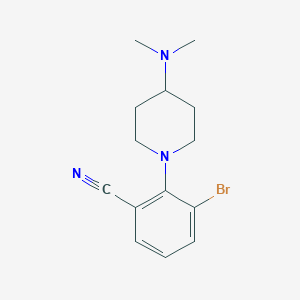 molecular formula C14H18BrN3 B1401999 3-Bromo-2-(4-(dimethylamino)piperidin-1-yl)benzonitrile CAS No. 1774898-83-7