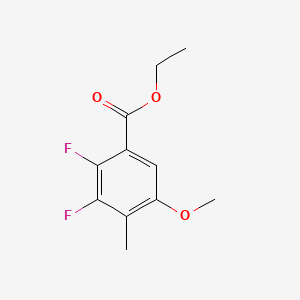 molecular formula C11H12F2O3 B14019994 Ethyl 2,3-difluoro-5-methoxy-4-methylbenzoate 