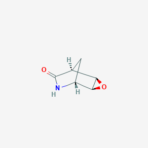 molecular formula C6H7NO2 B140200 (1S,2R,4S,5R)-3-Oxa-6-azatricyclo[3.2.1.02,4]octan-7-one CAS No. 127801-86-9