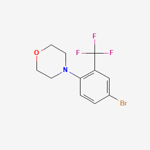 molecular formula C11H11BrF3NO B1402000 4-(4-Bromo-2-(trifluoromethyl)phenyl)morpholine CAS No. 1373522-70-3