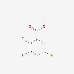 molecular formula C8H5BrFIO2 B14020013 Methyl 5-bromo-2-fluoro-3-iodobenzoate 