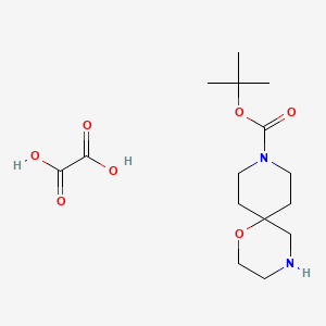 molecular formula C15H26N2O7 B14020041 Tert-butyl 1-oxa-4,9-diazaspiro[5.5]undecane-9-carboxylate oxalate 
