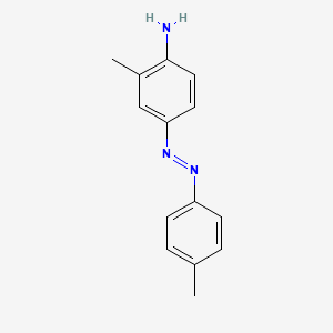 molecular formula C14H15N3 B14020046 o-Toluidine, 4-(p-tolylazo)- CAS No. 2834-78-8