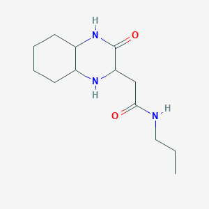 molecular formula C13H23N3O2 B1402005 2-(3-oxodecahydroquinoxalin-2-yl)-N-propylacetamide CAS No. 1428138-99-1