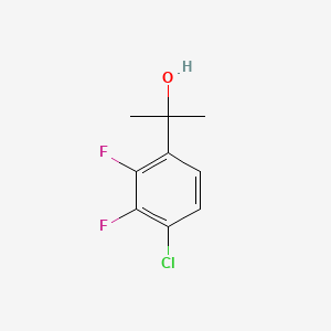 molecular formula C9H9ClF2O B14020056 2-(4-Chloro-2,3-difluorophenyl)propan-2-ol 