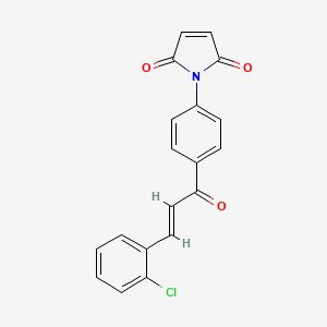 B1402008 1-{4-[(2E)-3-(2-Chlorophenyl)prop-2-enoyl]phenyl}-1H-pyrrole-2,5-dione CAS No. 1365988-75-5
