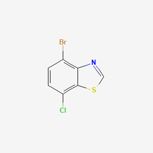 molecular formula C7H3BrClNS B14020090 4-Bromo-7-chlorobenzo[d]thiazole 