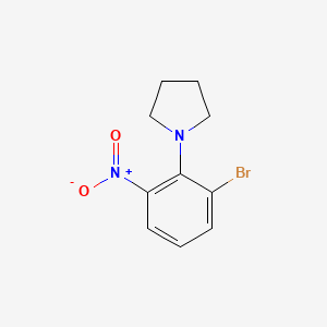 B1402010 3-Bromo-2-(pyrrolidin-1-yl)nitrobenzene CAS No. 1707391-18-1