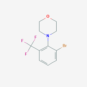 molecular formula C11H11BrF3NO B1402015 4-(2-Bromo-6-(trifluoromethyl)phenyl)morpholine CAS No. 1707392-16-2