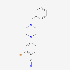molecular formula C18H18BrN3 B1402016 4-(4-Benzylpiperazin-1-yl)-2-bromobenzonitrile CAS No. 1713160-47-4