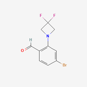 molecular formula C10H8BrF2NO B1402017 4-Bromo-2-(3,3-difluoroazetidin-1-yl)benzaldehyde CAS No. 1779127-23-9