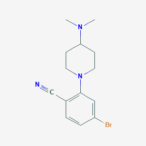 molecular formula C14H18BrN3 B1402018 4-Bromo-2-(4-(dimethylamino)piperidin-1-yl)benzonitrile CAS No. 1260891-07-3
