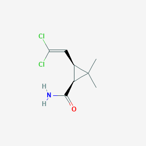 molecular formula C8H11Cl2NO B14020187 cis-3-(2,2-Dichlorovinyl)-2,2-dimethylcyclopropane-1-carboxamide 