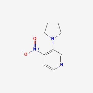 molecular formula C9H11N3O2 B1402019 4-Nitro-3-(pyrrolidin-1-yl)pyridine CAS No. 1713160-45-2