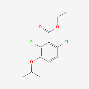 molecular formula C12H14Cl2O3 B14020192 Ethyl 2,6-dichloro-3-isopropoxybenzoate 