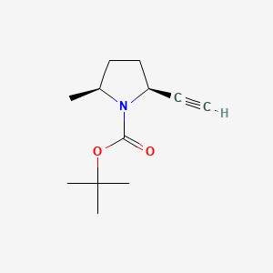molecular formula C12H19NO2 B14020217 Tert-butyl (2S,5S)-2-ethynyl-5-methylpyrrolidine-1-carboxylate 