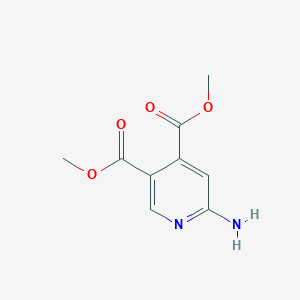 molecular formula C9H10N2O4 B14020223 Dimethyl 6-aminopyridine-3,4-dicarboxylate 