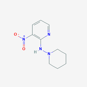 molecular formula C10H14N4O2 B1402023 3-nitro-N-(piperidin-1-yl)pyridin-2-amine CAS No. 1549866-67-2