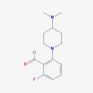 molecular formula C14H19FN2O B1402027 2-[4-(Dimethylamino)piperidin-1-YL]-6-fluorobenzaldehyde CAS No. 1707377-98-7