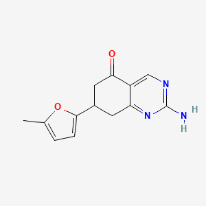 molecular formula C13H13N3O2 B1402031 2-氨基-7-(5-甲基-2-呋喃基)-7,8-二氢喹唑啉-5(6H)-酮 CAS No. 1428139-14-3