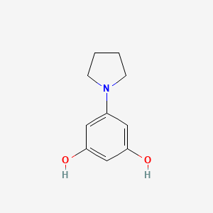 molecular formula C10H13NO2 B1402032 5-(Pyrrolidin-1-yl)benzene-1,3-diol CAS No. 848436-63-5