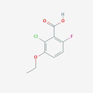 molecular formula C9H8ClFO3 B14020348 2-Chloro-3-ethoxy-6-fluorobenzoic acid 