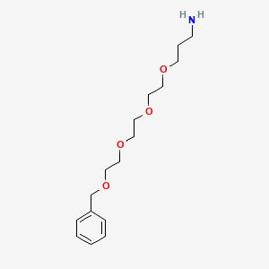 molecular formula C16H27NO4 B14020355 1-Phenyl-2,5,8,11-tetraoxatetradecan-14-amine 