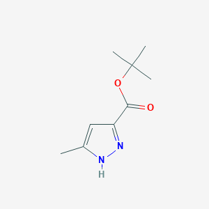 molecular formula C9H14N2O2 B14020357 tert-butyl 5-methyl-1H-pyrazole-3-carboxylate 