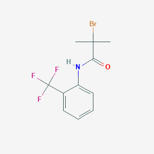molecular formula C11H11BrF3NO B1402037 2-bromo-2-methyl-N-[2-(trifluoromethyl)phenyl]propanamide CAS No. 1365962-90-8