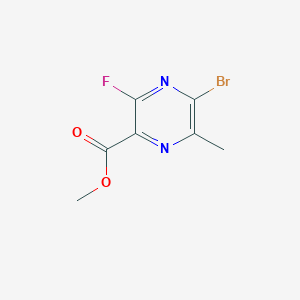 molecular formula C7H6BrFN2O2 B14020420 Methyl 5-bromo-3-fluoro-6-methylpyrazine-2-carboxylate 