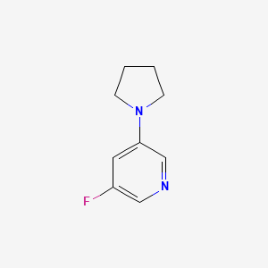 molecular formula C9H11FN2 B1402045 3-Fluoro-5-(pyrrolidin-1-yl)pyridine CAS No. 1707365-56-7